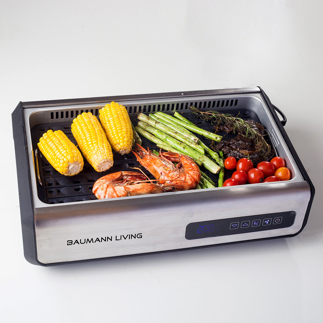 Cuchen America  The Smokeless Indoor grill ( 에이원그릴 ) A-One Grill / White