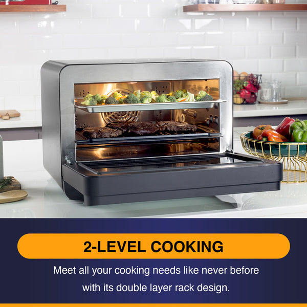 Commercial steam oven countertop 6KW 3 Trays Multi Function